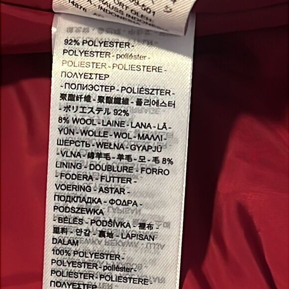 Levi's Blue Snap Front Poly/Wool Blend Varsity Jacket Size Large - Picture 6 of 10